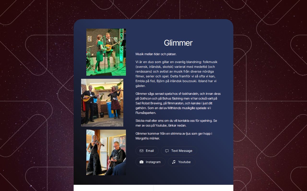 Carrd profile picture for @glimmer